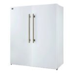 FORNO Maderno 60" 27.2 cu.ft. Convertible Refrigerator and Freezer with Grill Trim Kit in White with Antique Brass Handles, FFFFD1722-60SG-WHT - Image 6