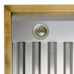 FORNO Vittorio 48" 600 CFM Wall Mount Range Hood in Black and Antique Brass Trim with Remote Control, FRHWM5078-48BLK - Image 7