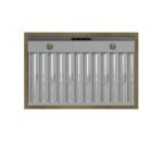 FORNO Vittorio 36" 600 CFM Wall Mount Range Hood in Black and Antique Brass Trim with Remote Control, FRHWM5078-36BLK - Image 5