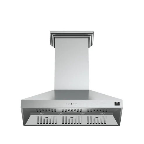 Range_Hood_FRHWM5094-48_2025-02_Front_V2 FORNO Orvieto 48" 1,200 CFM Wall Mount Range Hood in Stainless Steel, FRHWM5094-48 - Image 1