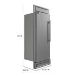 FORNO Maderno 28" 13.6 cu. ft. Left Swing Convertible Refrigerator/ Freezer with Modern Trim Kit, FFFFD1722-32LS - Image 2