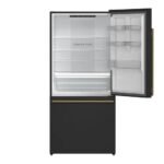 FORNO Espresso Milano 31" 17.2 cu. ft. Right Swing Refrigerator and Bottom Freezer in Black with Antique Brass Handles, FFFFD1785-31BLK - Image 3