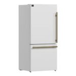 FORNO Espresso Milano 31" 17.2 cu. ft. Left Swing Refrigerator and Bottom Freezer with Ice Maker in White and Silver Handles, FFFFD1786-31WHT - Image 4