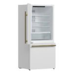 FORNO Espresso Milano 31" 17.2 cu. ft. Left Swing Refrigerator and Bottom Freezer with Ice Maker in White and Silver Handles, FFFFD1786-31WHT - Image 5