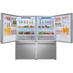 FORNO Espresso Milano 62" 34.4 cu. ft. Side-By-Side Refrigerator with Ice Maker in Stainless Steel, FFFFD1787-60S - Image 2