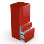 FORNO Espresso Luigi 33" 18 cu. ft. French Door Refrigerator in Red, FFFFD1791-33RED - Image 2