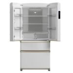 FORNO Espresso Luigi 33" 18 cu. ft. French Door Refrigerator in White with Antique Brass Handles, FFFFD1791-33WHT - Image 2
