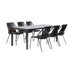 Fineline/Clip Eucalyptus Super Stone 7-Piece Outdoor Dining Set for Stylish and Durable Gatherings - Image 2