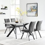 Margot/Rylee 5-Piece Dining Set - Luxurious Upholstered Comfort with Durable Metal Frame & Table - Image 16