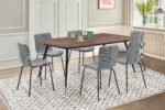 Messina/Gillian 5-Piece Dining Set - Modern Walnut Table with Stylish Ergonomic Chairs for Comfort - Image 8