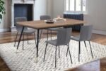 Messina/Gillian Modern 5-Piece Dining Set with Walnut Finish and Ergonomic Comfort for Your Home - Image 16