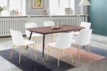 Messina/Messina Messina 5-Piece Velvet and Walnut Dining Set - Elegant Comfort, Modern Design for Your Home - Image 32