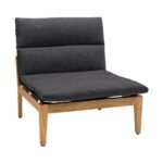 Arno 5-Piece Outdoor Teak Wood Lounge Set with Charcoal Olefin Cushions - Durable & Stylish Comfort - Image 14