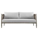 Safari 4-Piece Outdoor Conversation Set with Beige Cushions, Wicker & Aluminum, UV Resistant Comfort - Image 2