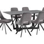 Radford/Lexi Stylish Velvet Dining Set - 7-Piece Durable Design with Comfortable Seating & Easy Care
