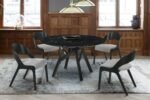 Venus Contemporary 5-Piece Dining Set with Marble Top and Comfortable Upholstered Chairs - Image 25
