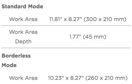 FLUX Beamo CO2 Desktop Laser Cutter Specifications