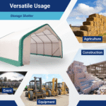 Single Truss Storage Shelter W20'xL40'xH12' - Image 6