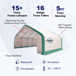 Single Truss Storage Shelter W20'xL40'xH12' - Image 3