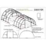 Single Truss Arch Storage Shelter W30'xL65'xH15' - Image 11