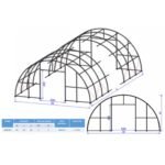 Single Truss Arch Storage Shelter W40'xL80'xH20' - Image 11