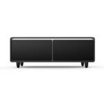 FORNO Evoluto 51" Smart Coffee Table – Dual Fridge Drawers, Bluetooth Audio, Wireless Charging, RGB Light in Black with Wood Accents, FCTFR7006-51WD - Image 2