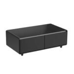 FORNO Evoluto 51" Smart Coffee Table – Dual Fridge Drawers, Bluetooth Audio, Wireless Charging, RGB Light in Black, FCTFR7006-51BLK - Image 17