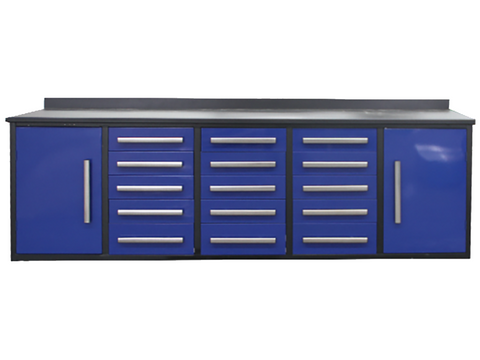 Steelman 10 FT Work Bench with 15 Drawers & 2 Cabinets