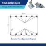 Single Truss Arch Storage Shelter W20'xL30'xH12' - Image 8