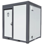 Portable Toilet with Fan-shaped Door Shower
