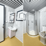 Portable Toilet with Fan-shaped Door Shower - Image 12