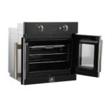 FORNO Asti 30" 3.58 cu. ft. French Door Electric Wall Oven with Air Fry, Self-Clean and Sous Vide in Black with Antique Brass Accents, FBOEL1333-30BLK - Image 6