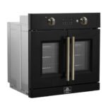 FORNO Asti 30" 3.58 cu. ft. French Door Electric Wall Oven with Air Fry, Self-Clean and Sous Vide in Black with Antique Brass Accents, FBOEL1333-30BLK - Image 8