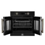 FORNO Asti 30" 3.58 cu. ft. French Door Electric Wall Oven with Air Fry, Self-Clean and Sous Vide in Black with Antique Brass Accents, FBOEL1333-30BLK - Image 2