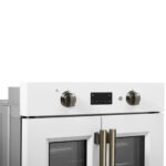FORNO Asti 30" 3.58 cu. ft. French Door Electric Wall Oven with Air Fry, Self-Clean and Sous Vide in White with Antique Brass Accents, FBOEL1333-30WHT - Image 8