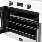 FORNO Asti 30" 3.58 cu. ft. French Door Electric Wall Oven with Air Fry, Self-Clean and Sous Vide in White with Antique Brass Accents, FBOEL1333-30WHT - Image 6