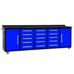10ft 15-Drawer Storage Workbench with Wheels - Image 2