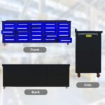 10ft 25-Drawer Storage Workbench with Wheels - Image 12