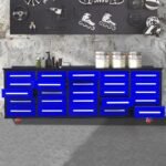 10ft 25-Drawer Storage Workbench with Wheels - Image 13