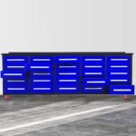 10ft 25-Drawer Storage Workbench with Wheels - Image 14