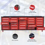 10ft 25-Drawer Storage Workbench with Wheels - Image 4