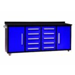 7ft 10-drawer Storage Workbench with Wheels - Image 2