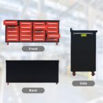 7ft 20-Drawer Storage Workbench with Wheels - Image 8
