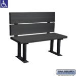 Aluminum ADA Locker Bench with back support - 42" Wide by Salsbury