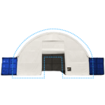 Front Wall with Winch door for Container Canopy Shelter 40'x40'x13' - Image 2