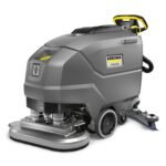 Karcher BD 70/75 W BP Walk Behind Battery Autoscrubber Traction Drive w/ Lead Acid Batteries 185ah - Two 14" Pad Drivers - Shelf Battery Charger
