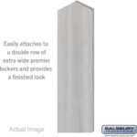 Double End Side Panel - for 18 Inch Deep Premier Wood Locker - with Sloping Hood by Salsbury - Image 4
