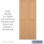 Double End Side Panel - for 18 Inch Deep Solid Oak Executive Wood Locker by Salsbury - Image 2