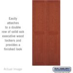 Double End Side Panel - for 18 Inch Deep Solid Oak Executive Wood Locker by Salsbury - Image 3