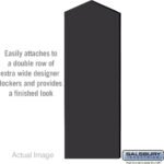 Double End Side Panel - for 24 Inch Deep Designer Wood Locker - with Sloping Hood by Salsbury - Image 7